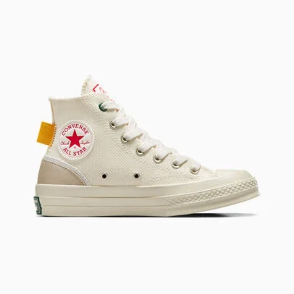 Converse Chick 70 High-Top Sneakers - Cream and Orange - Picture 4 of 9
